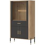 Vitrin Alacsony Dante Dt12 Tölgy Cremona/Antracit