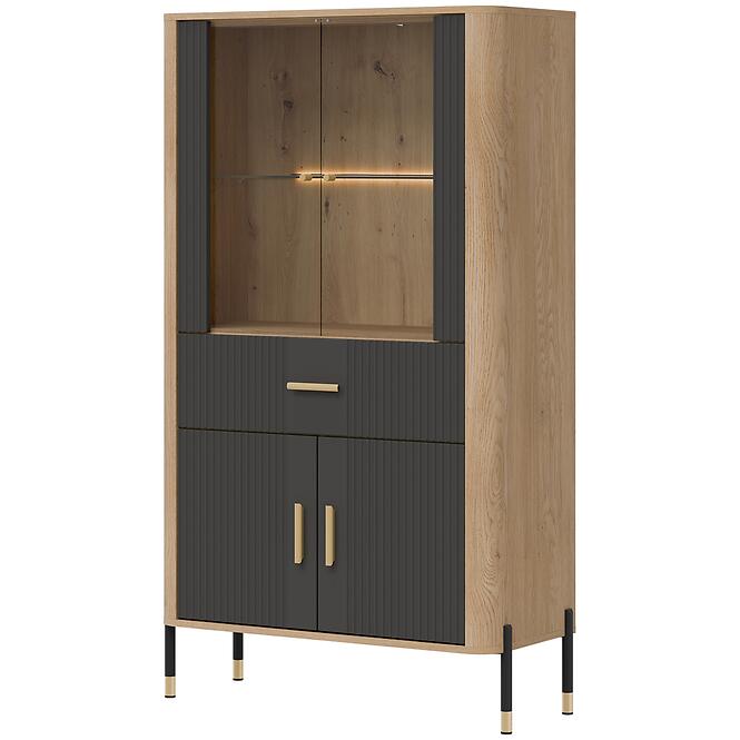 Vitrin Alacsony Dante Dt12 Tölgy Cremona/Antracit