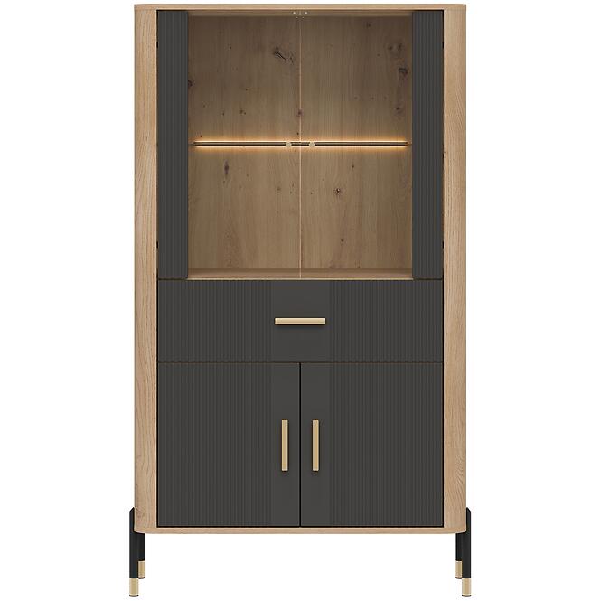 Vitrin Alacsony Dante Dt12 Tölgy Cremona/Antracit