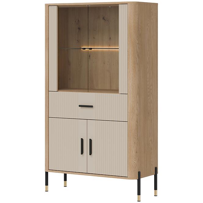 Vitrin Alacsony Dante Dt12 Tölgy Cremona/Kasmír