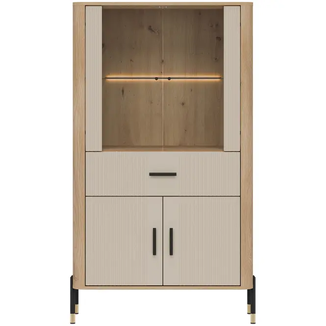 Vitrin Alacsony Dante Dt12 Tölgy Cremona/Kasmír