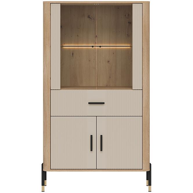 Vitrin Alacsony Dante Dt12 Tölgy Cremona/Kasmír