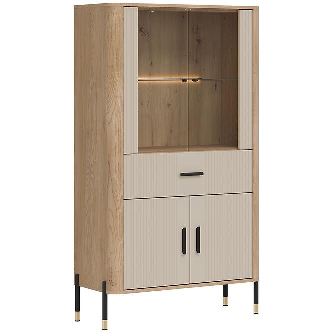 Vitrin Alacsony Dante Dt12 Tölgy Cremona/Kasmír