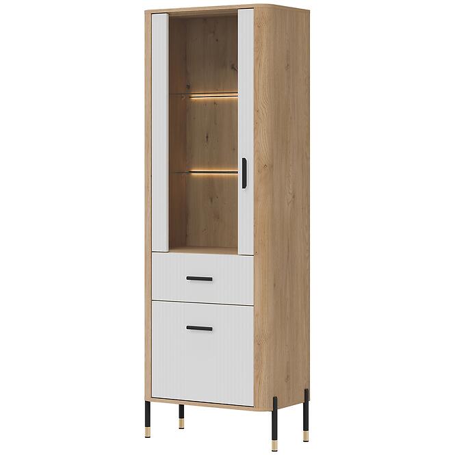 Vitrin L/P Dante Dt13 Tölgy Cremona/Fehér
