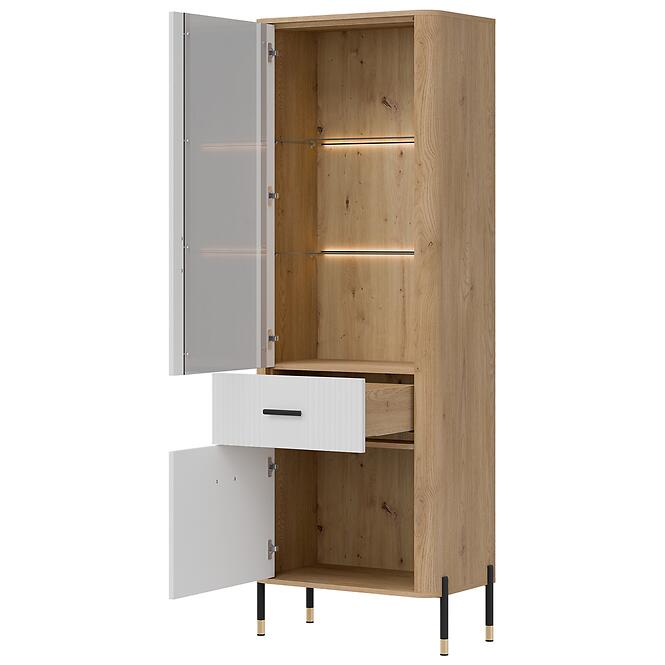 Vitrin L/P Dante Dt13 Tölgy Cremona/Fehér