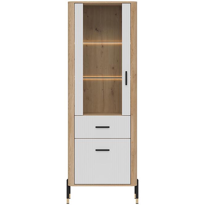 Vitrin L/P Dante Dt13 Tölgy Cremona/Fehér