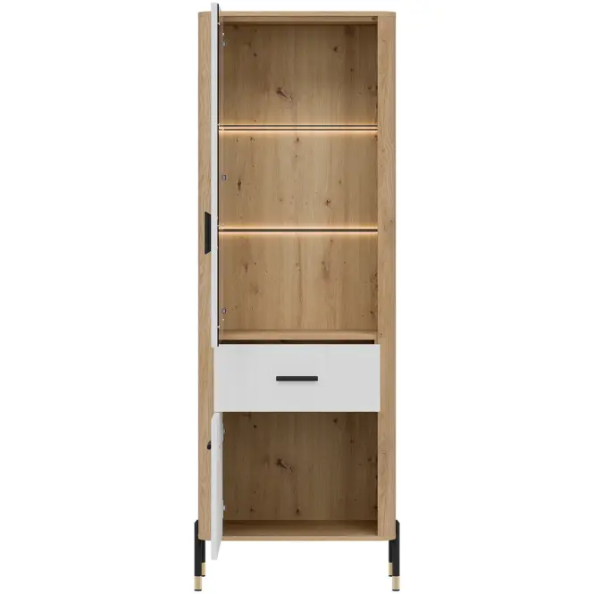 Vitrin L/P Dante Dt13 Tölgy Cremona/Fehér