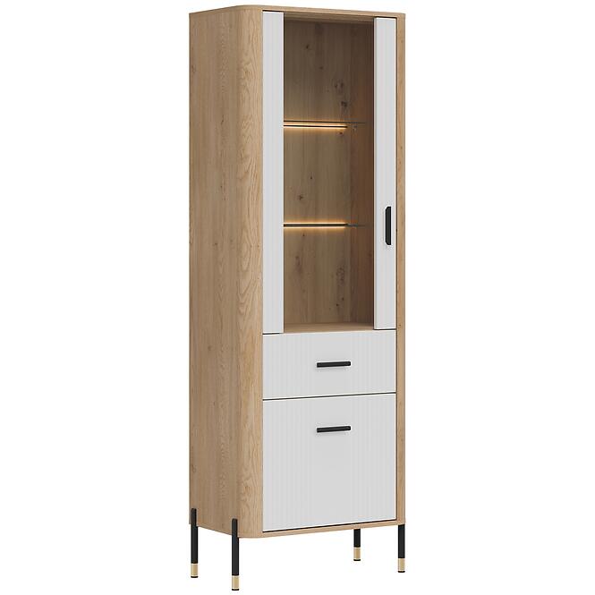 Vitrin L/P Dante Dt13 Tölgy Cremona/Fehér