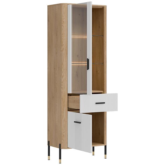 Vitrin L/P Dante Dt13 Tölgy Cremona/Fehér