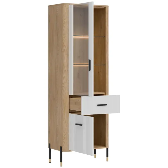 Vitrin L/P Dante Dt13 Tölgy Cremona/Fehér,6