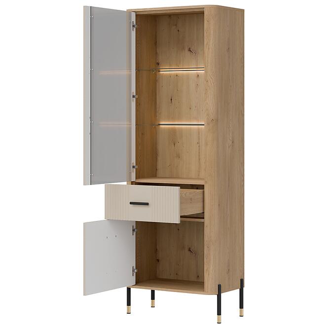 Vitrin L/P Dante Dt13 Tölgy Cremona/Kasmír