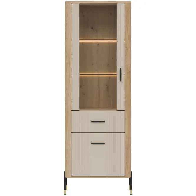 Vitrin L/P Dante Dt13 Tölgy Cremona/Kasmír