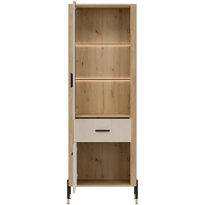 Vitrin L/P Dante Dt13 Tölgy Cremona/Kasmír
