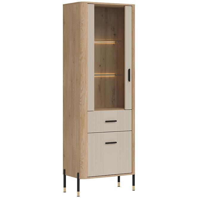 Vitrin L/P Dante Dt13 Tölgy Cremona/Kasmír