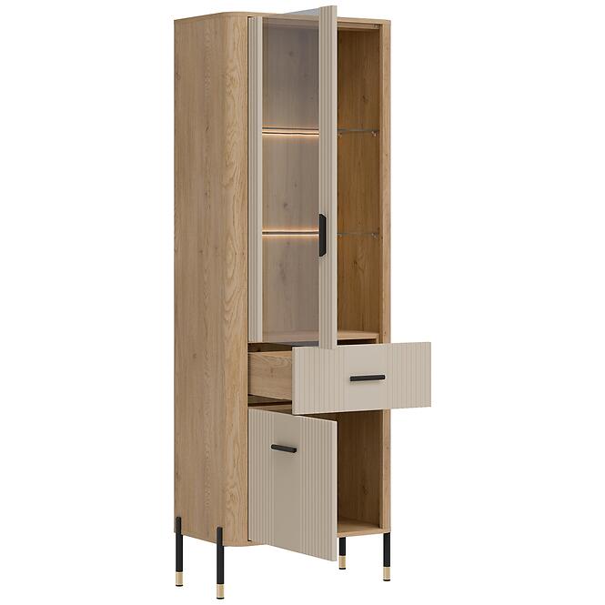 Vitrin L/P Dante Dt13 Tölgy Cremona/Kasmír