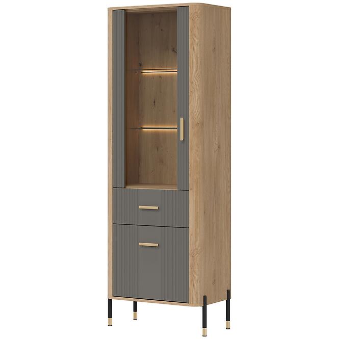 Vitrin L/P Dante Dt13 Tölgy Cremona/Szürke