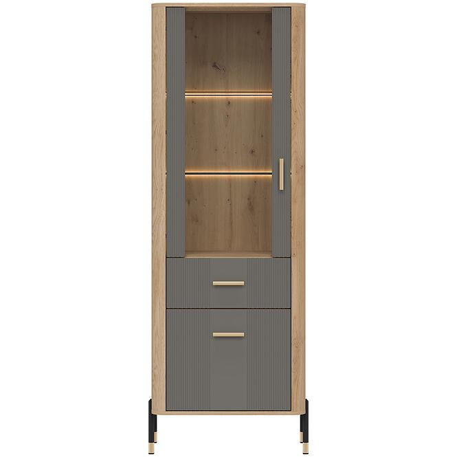 Vitrin L/P Dante Dt13 Tölgy Cremona/Szürke