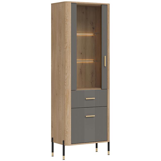 Vitrin L/P Dante Dt13 Tölgy Cremona/Szürke