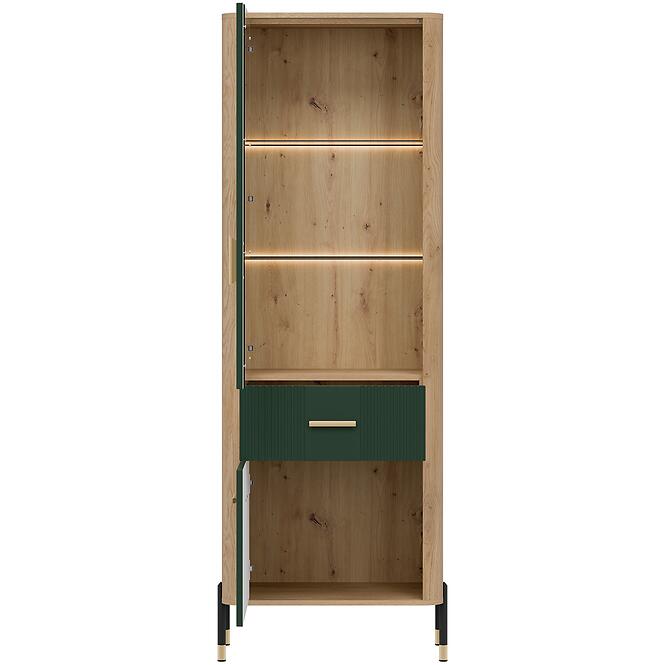 Vitrin L/P Dante Dt13 Tölgy Cremona/Zöld