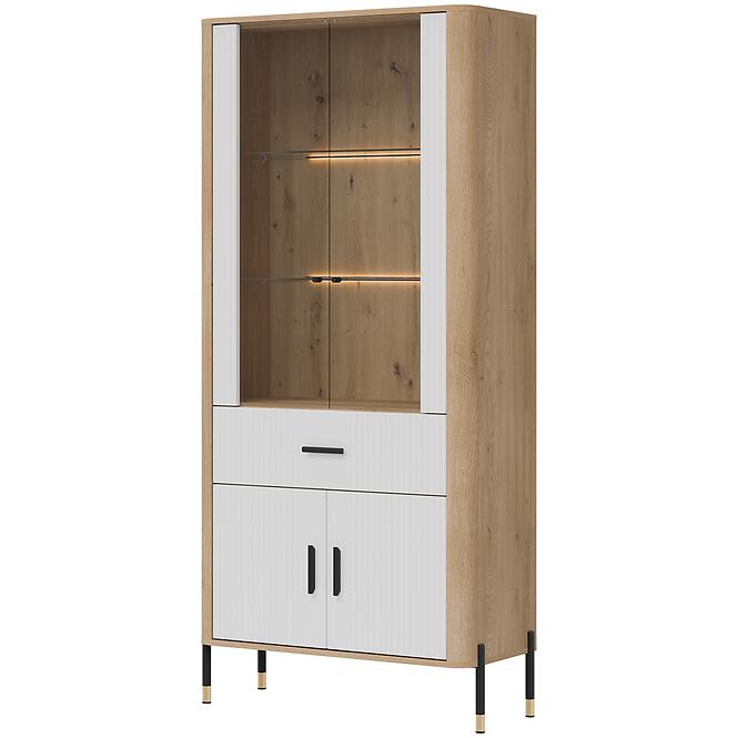 Vitrin Dante Dt14 Tölgy Cremona/Fehér