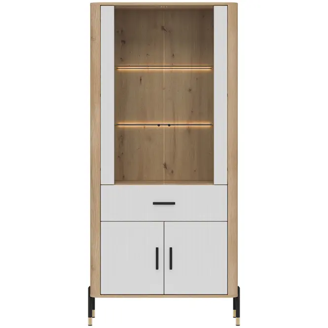 Vitrin Dante Dt14 Tölgy Cremona/Fehér