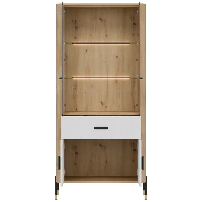 Vitrin Dante Dt14 Tölgy Cremona/Fehér