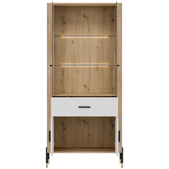 Vitrin Dante Dt14 Tölgy Cremona/Fehér