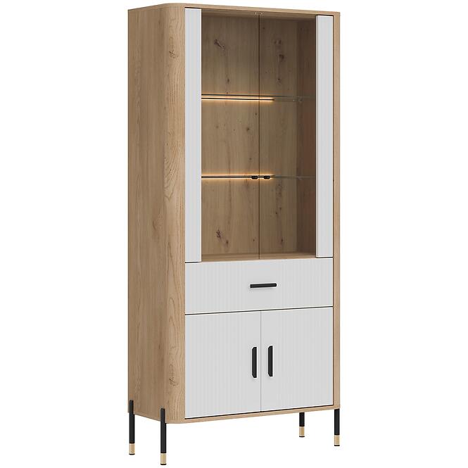 Vitrin Dante Dt14 Tölgy Cremona/Fehér
