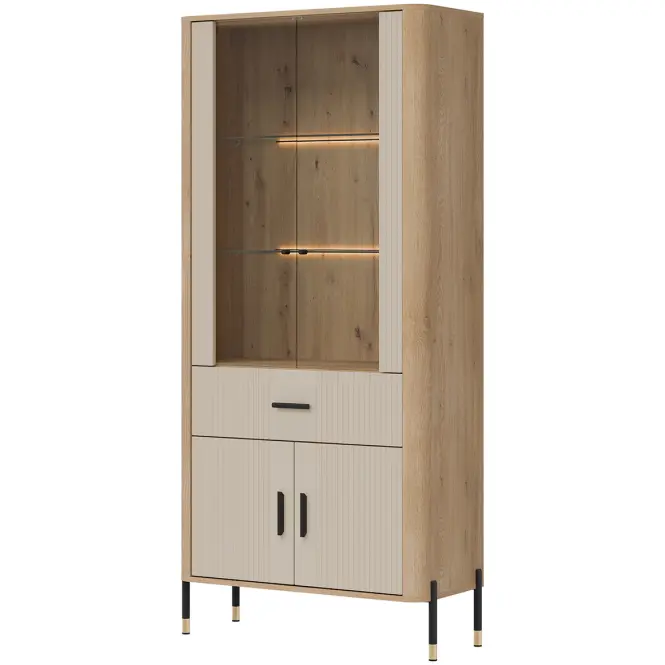 Vitrin Dante Dt14 Tölgy Cremona/Kasmír