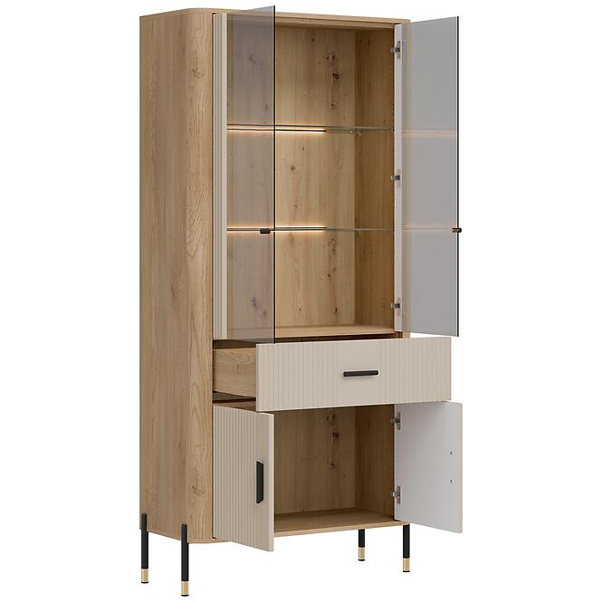 Vitrin Dante Dt14 Tölgy Cremona/Kasmír