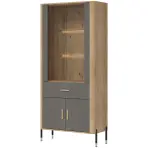 Vitrin Dante Dt14 Tölgy Cremona/Szürke