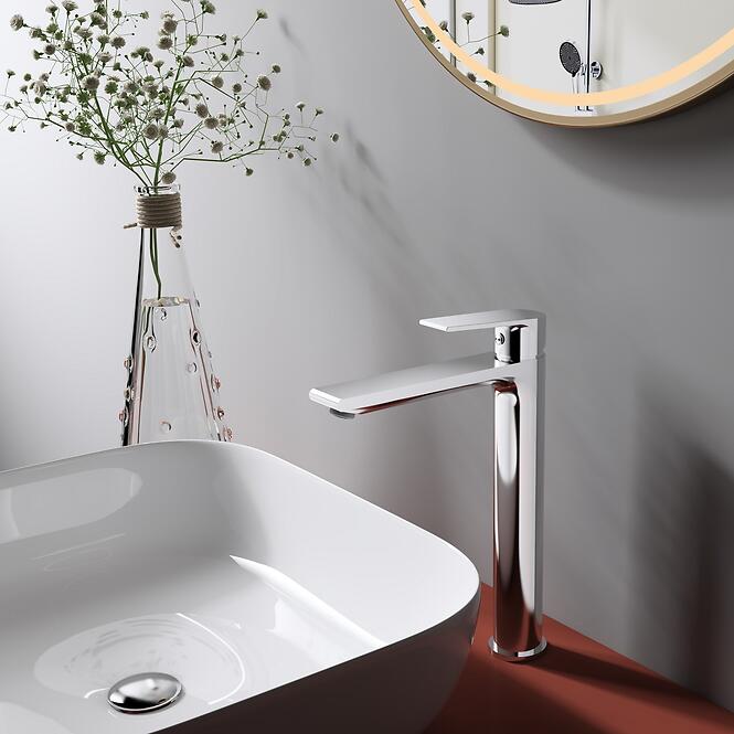 Csaptelep mosdókagylóhoz magas Sol króm,3