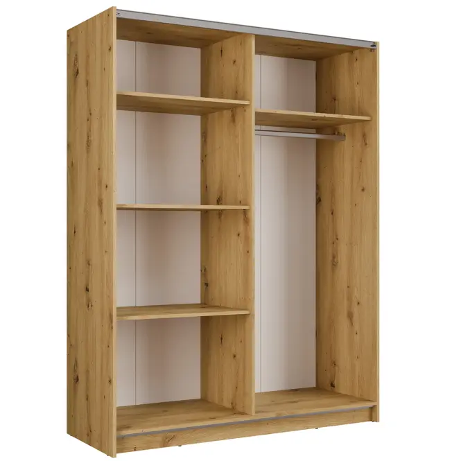 Szekrény Bayadero 10 III artisan/fekete lamellák
