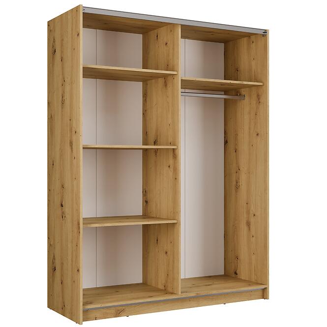 Szekrény Bayadero 10 III artisan/fekete lamellák