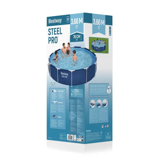 Medence kerettel szivattyúval 3,66 x 0,76 m BESTWAY 56681