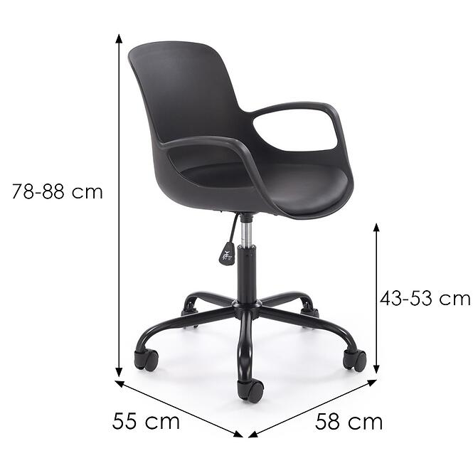 Forgószék Frost fekete,2