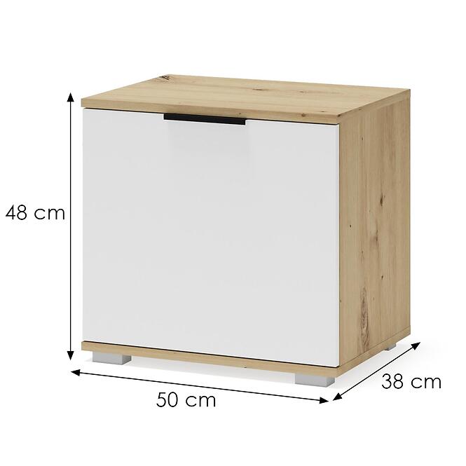 Cipősszekrény Clif ST 50 artisan/fehér,2