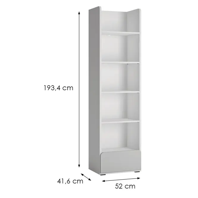Regál 1s Flexi Flxr01 Fehér  Alpin/Billbergia Mdf,2