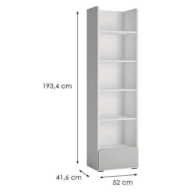 Regál 1s Flexi Flxr01 Fehér  Alpin/Billbergia Mdf,2