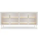 Komód Lumi B 181 4d + Led Kasmír