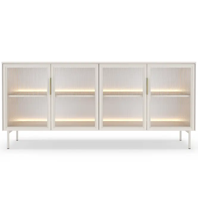 Komód Lumi B 181 4d + Led Kasmír