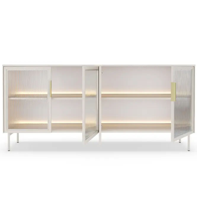 Komód Lumi B 181 4d + Led Kasmír