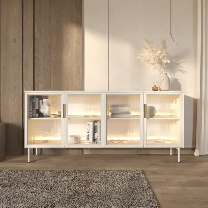Komód Lumi B 181 4d + Led Kasmír