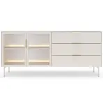 Komód Lumi C 181 2d3s + Led Kasmír