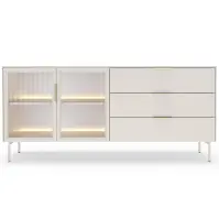 Komód Lumi C 181 2d3s + Led Kasmír