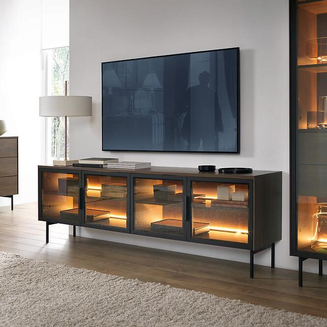 Rtv Lumi 181 4d + Led Tölgy Dunin + Fekete