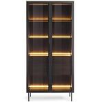 Vitrin Lumi Magas A 91 2d2s + Led Tölgy Dunin + Fekete