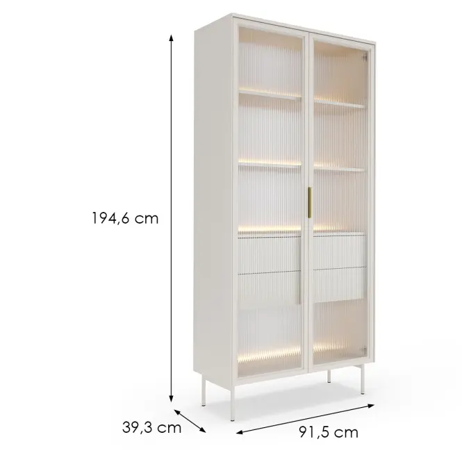 Vitrin Lumi Magas A 91 2d2s + Led Kasmír