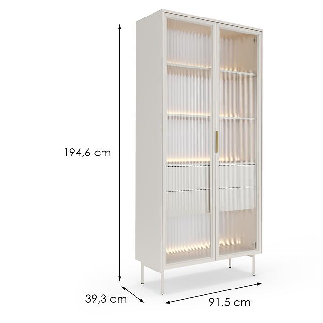Vitrin Lumi Magas A 91 2d2s + Led Kasmír