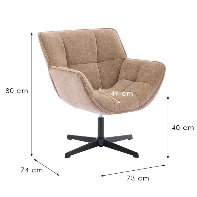 Fotel Ambra bézs cappuccino